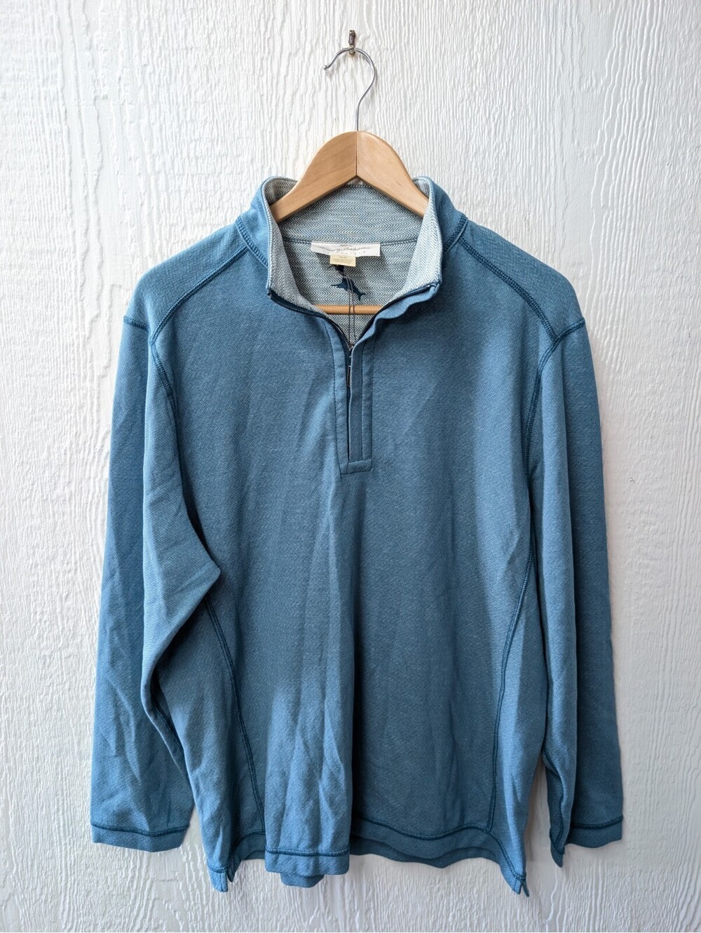 Tommy Bahama Reversible 1/4 Zip Pullover Shirt Top Men's Medium